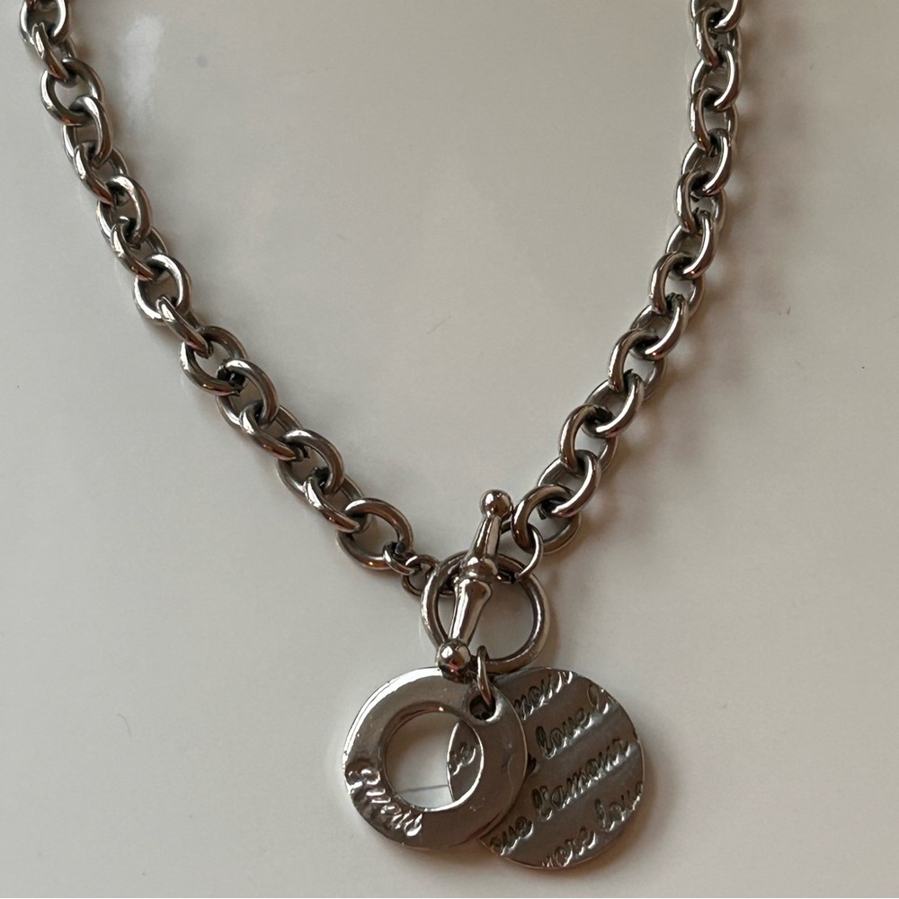 Elegant Silver Chain Choker Necklace by Guess